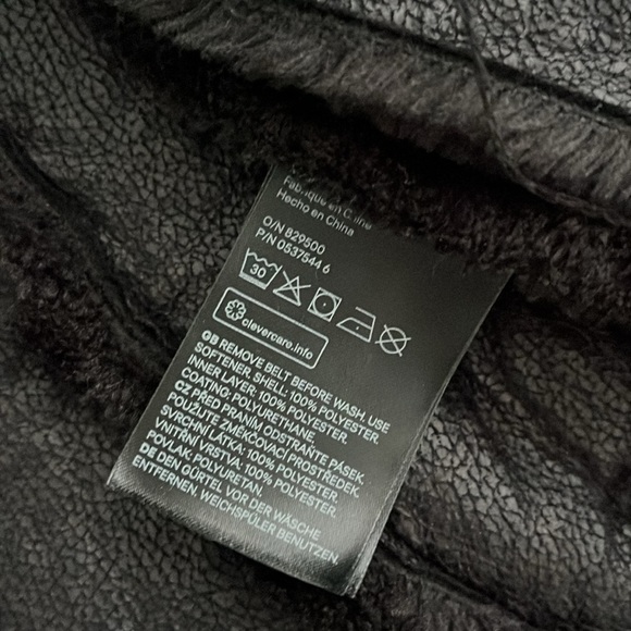 H&M oversized biker faux fur jacket - Picture 8 of 9